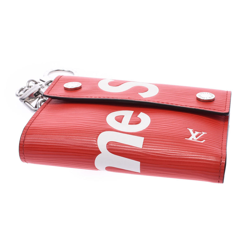 Louis Vuitton X Supreme Leather Chain Wallet Epi Leather - Red - M67755  RARE