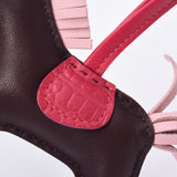 Hermes Hermes Rodeo Touch PM Rouge Serie / Rose Sakura / Fran Boise Y Engraved (around 2020) Unisex Ano Miro Aligator Charm Unused Silgrin