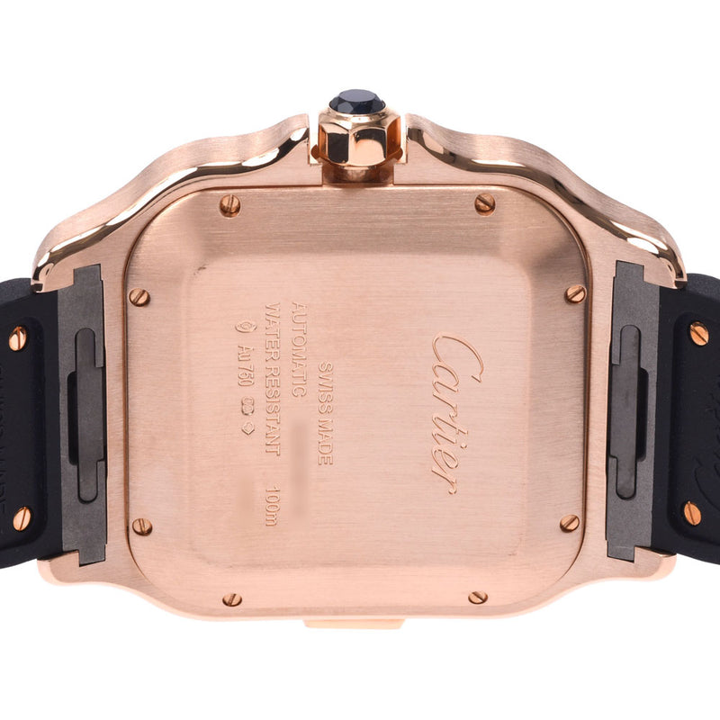 CARTIER カルティエ サントス ドゥ カルティエXL WGSA0017 メンズ PG/ラバー 腕時計 自動巻き シルバー文字盤 Aランク 中古 銀蔵