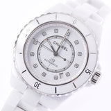 Chanel Chanel J12 38mm 12P Diamond H5705 Men's White Ceramic / SS Watch Automatic Wound White Flight A Rank Used Silgrin