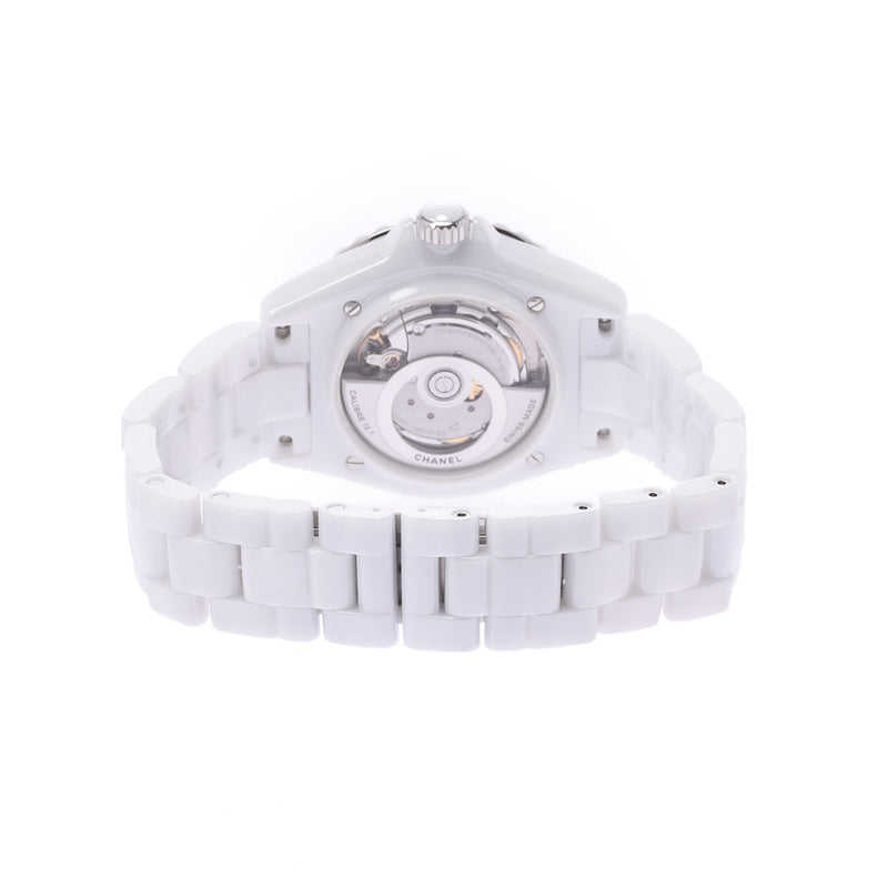 Chanel Chanel J12 38mm 12P Diamond H5705 Men's White Ceramic / SS Watch Automatic Wound White Flight A Rank Used Silgrin