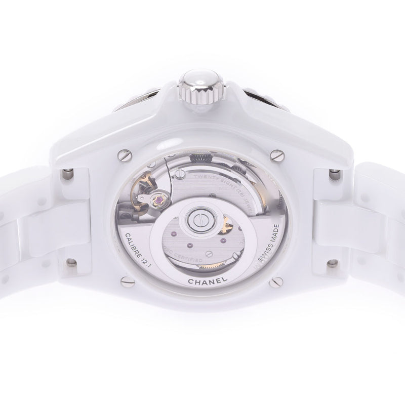 Chanel Chanel J12 38mm 12P Diamond H5705 Men's White Ceramic / SS Watch Automatic Wound White Flight A Rank Used Silgrin