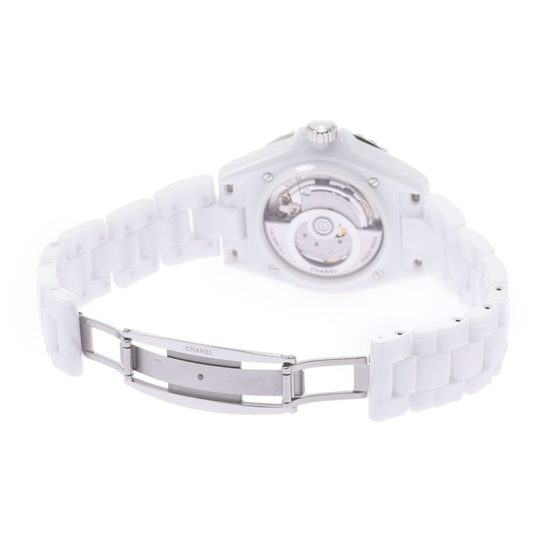 Chanel Chanel J12 38mm 12P Diamond H5705 Men's White Ceramic / SS Watch Automatic Wound White Flight A Rank Used Silgrin