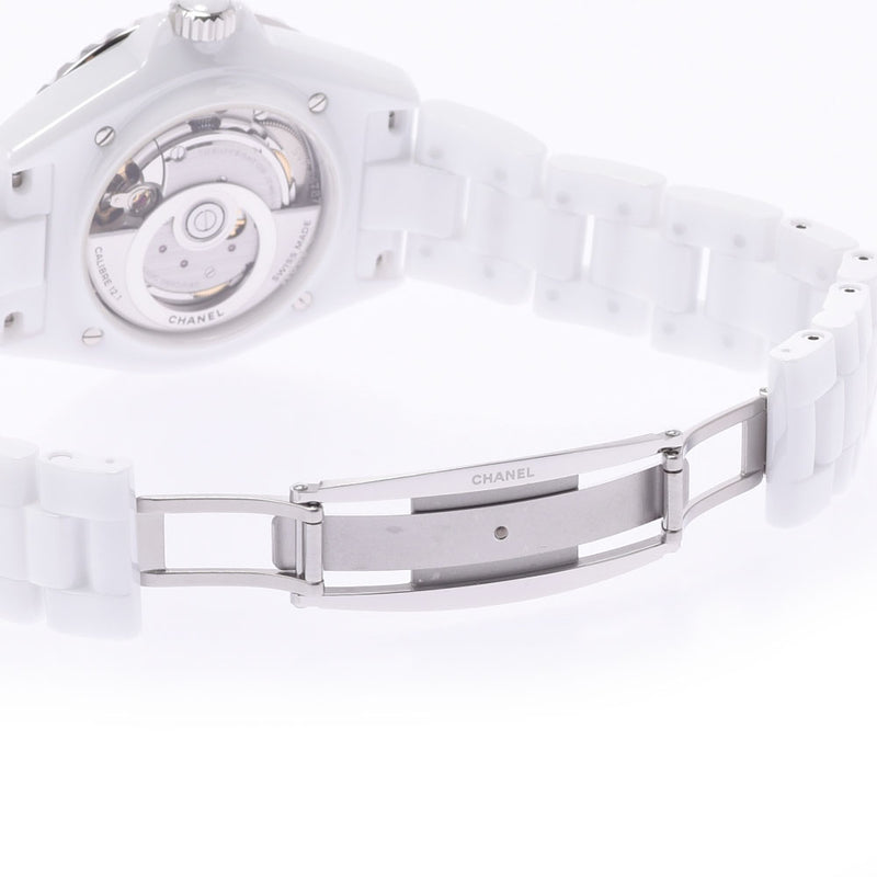 Chanel Chanel J12 38mm 12P Diamond H5705 Men's White Ceramic / SS Watch Automatic Wound White Flight A Rank Used Silgrin