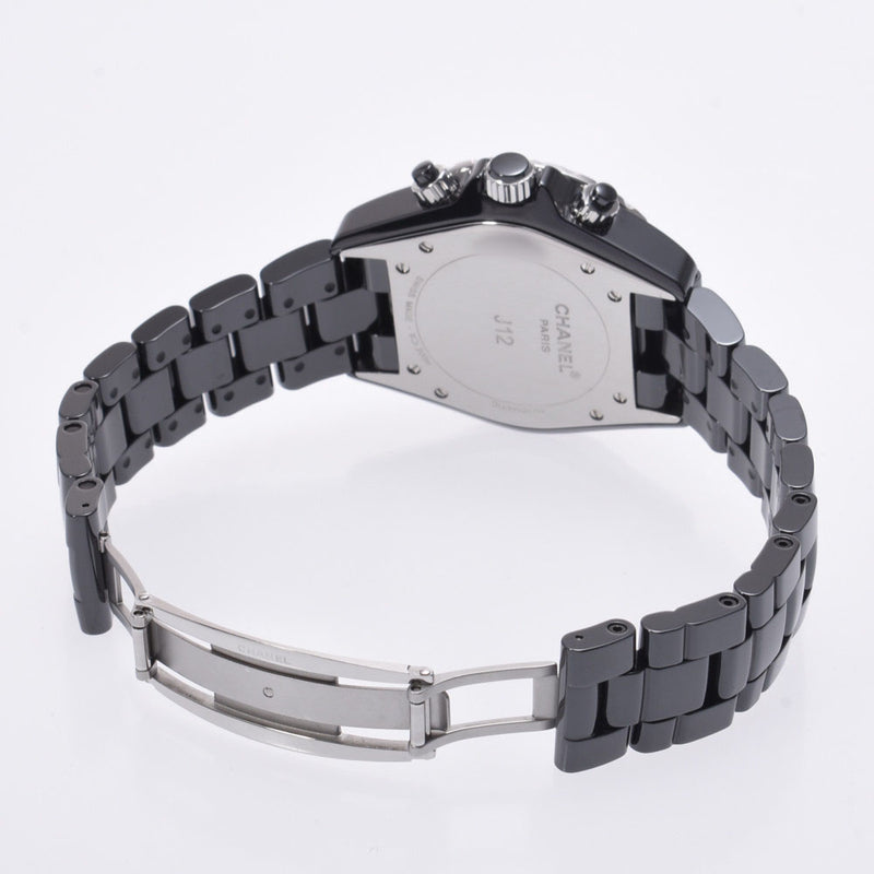CHANEL シャネル J12 41mm ベゼルダイヤ H1178 メンズ 黒セラミック 腕時計 自動巻き 黒文字盤 Aランク 中古 銀蔵