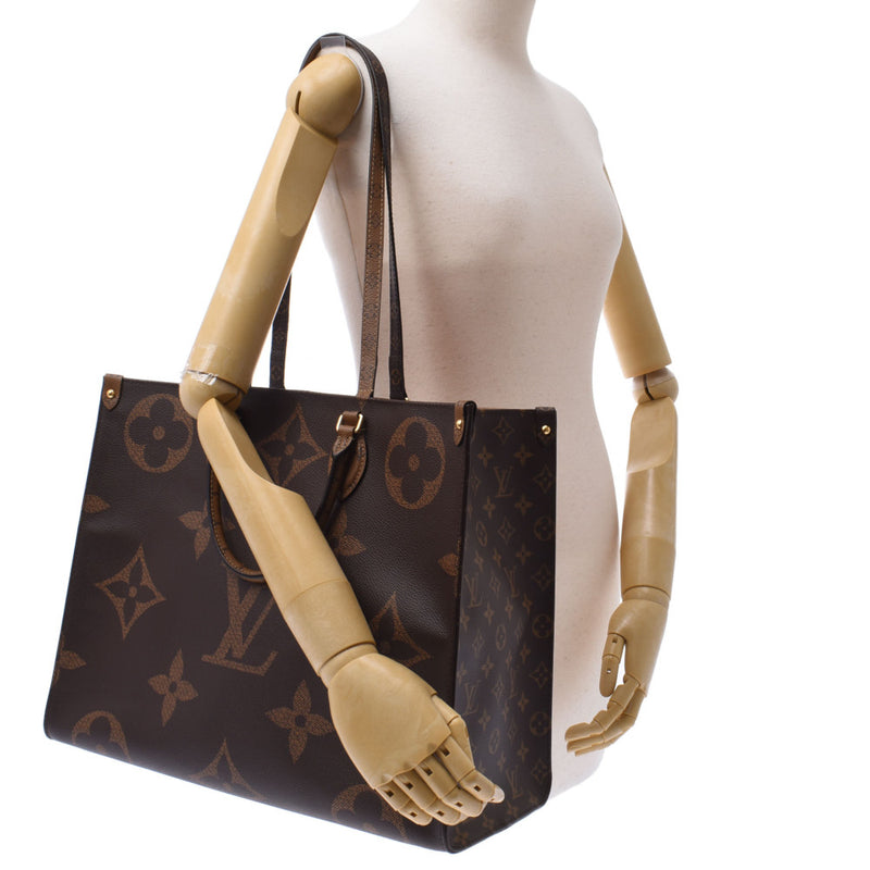 LOUIS VUITTON ルイヴィトン モノグラム リバース オンザゴーGM ブラウン M44576 ユニセックス モノグラムキャンバス 2WAYバッグ Aランク 中古 銀蔵