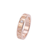 Bvlgari double ring ring 1p Diamond Ladies k18pg ring ring