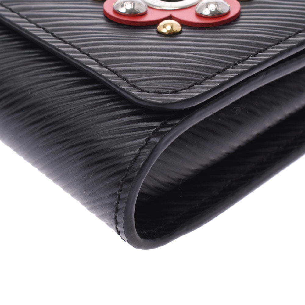 ルイヴィトンポルトフォイユ ツイストチェーン 14127 黒 レディース