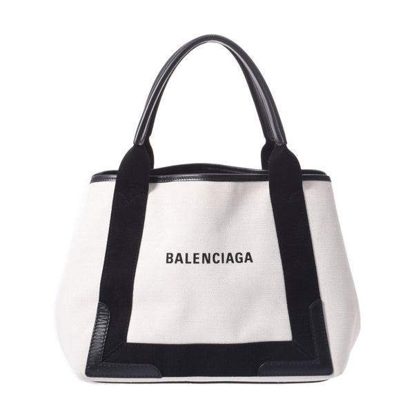 Balenciaga Valenciaga Nebica Caba S White / Black 339933 Women's Canvas / Leather Handbags A Rank Used Sinkjo