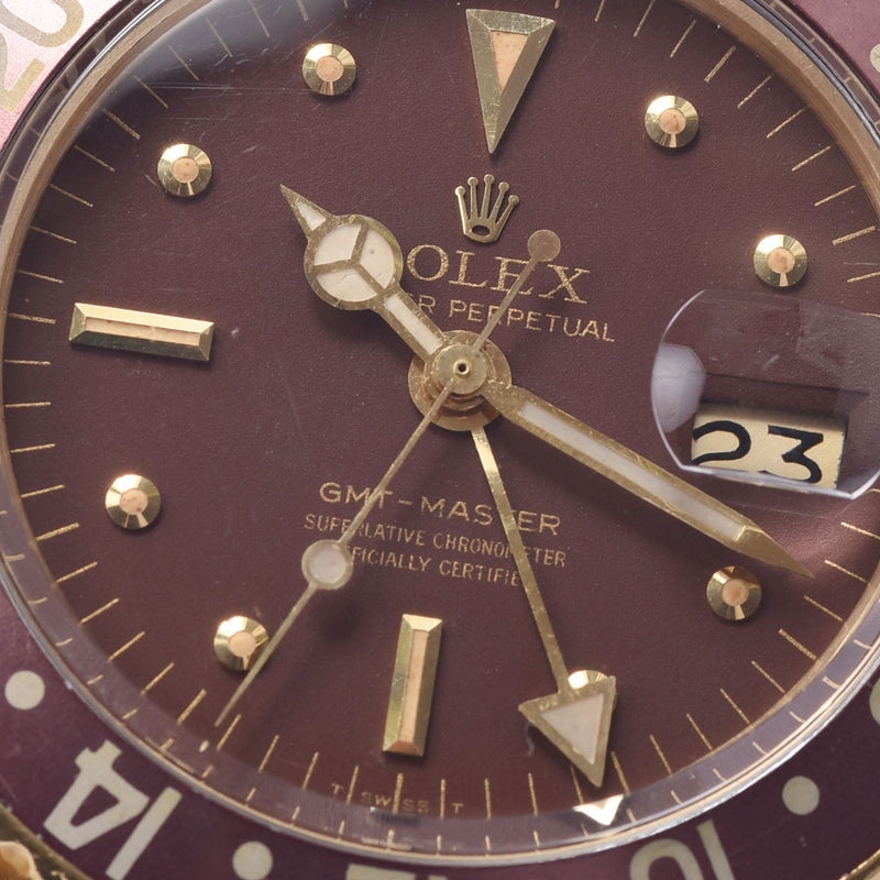 ROLEX ロレックス GMTマスター アンティーク 1675/8 メンズ YG 腕時計 自動巻き ブラウン文字盤 ABランク 中古 銀蔵