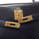 Hermes Hermes Kelly 32 Instead of Waters 2 Way Gold Bracket □ B Engraved (around 1998) Ladies Box Curf Handbags A-rank used Silgrin