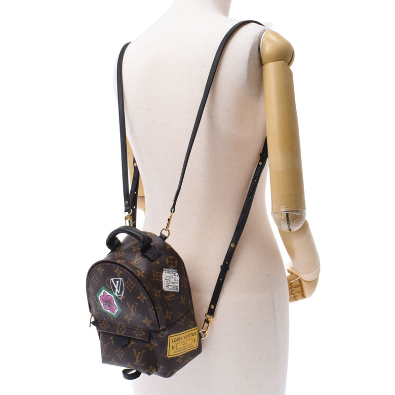 Louis Vuitton Monogram palm springs back pack Mini World Tour brown m42971 women's Monogram canvas Backpack