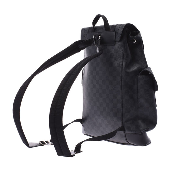 Louis Vuitton Louis Vuitton Damier Graphit Christopher PM My LV World Tour Black Men's Luck Day Pack AB Rank Used Silgrin