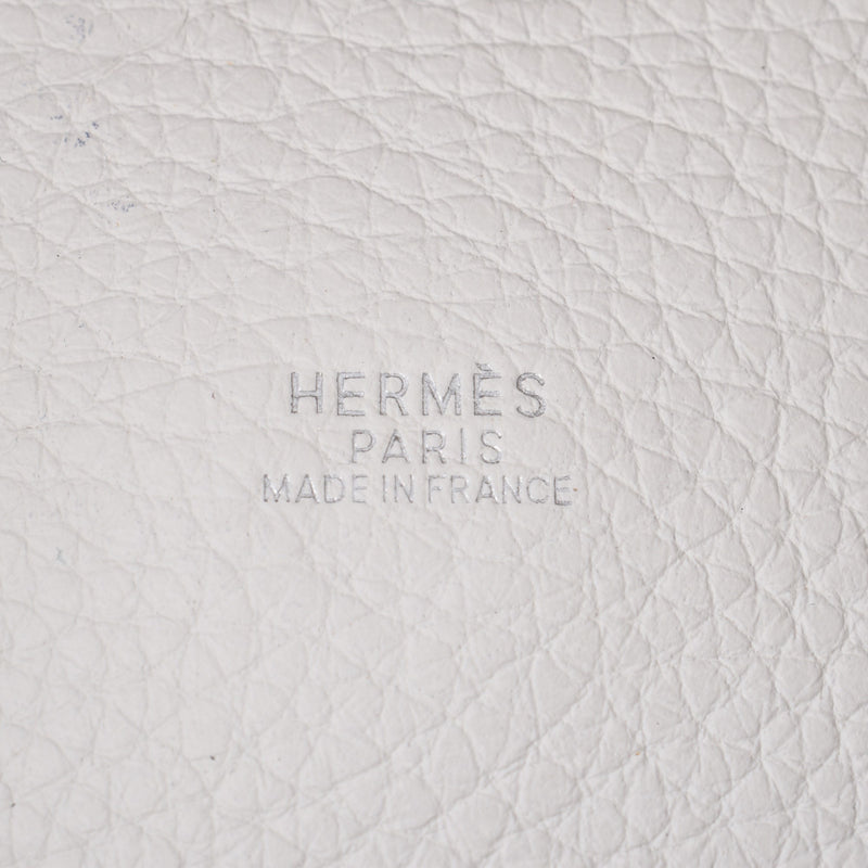 HERMES爱马仕皮可坦TGM白银金属零件H刻印（2004年左右）中性华尔良皮革手提包AB等级二手银藏
