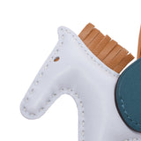 HERMES エルメス ロデオPM ペガサス ブルーブルーム/ヴェールボスフォール/セサミ ユニセックス アニョーミロ チャーム 未使用 銀蔵