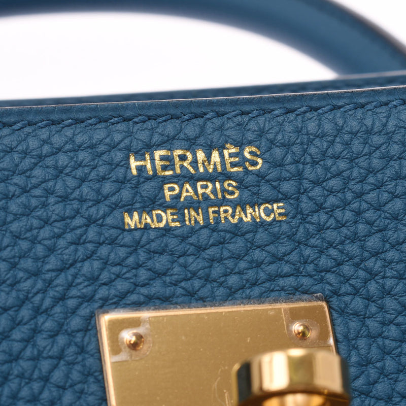 HERMES Hermes Burkin 40 Colbert Gold Gold Gold Gruise X Imprint(约2016年)Unisex Togo Handbag Shin dong使用银器