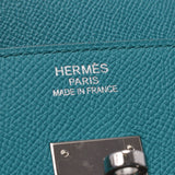 Hermes Hermes Burkin 35蓝色Paon Silver Fittings□P-ingraving（2012年左右）UniSEx Voepson手袋A排名使用的水池