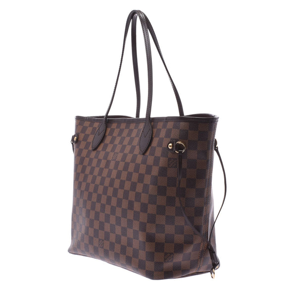 LOUIS VUITTON Louis Vuitton Damier Neverfull MM Brown N51105 Unisex Damier Canvas Tote Bag AB Rank Used Ginzo