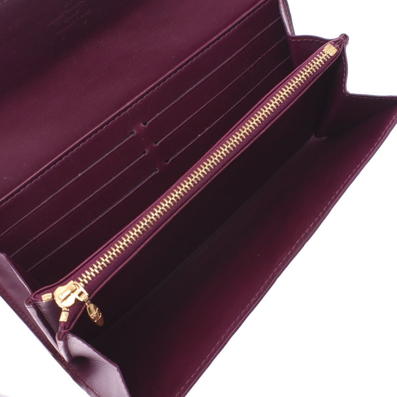 Louis Vuitton VERNIS Polka Soleil foveau gold metal m93577 Womens Monogram VERNIS Long Wallet B