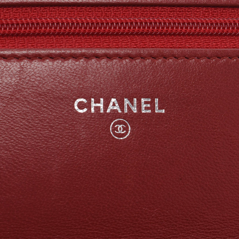 Chanel Chanel红银架女士Ramskin链钱包AB排名使用水池
