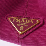 PRADA, Prada, Canapa, Pink, Canvas, Canvas, bag, B, B, used, silver