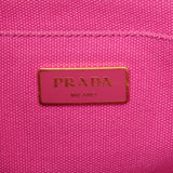 PRADA, Prada, Canapa, Pink, Canvas, Canvas, bag, B, B, used, silver