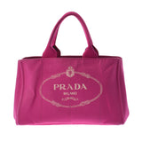 PRADA, Prada, Canapa, Pink, Canvas, Canvas, bag, B, B, used, silver