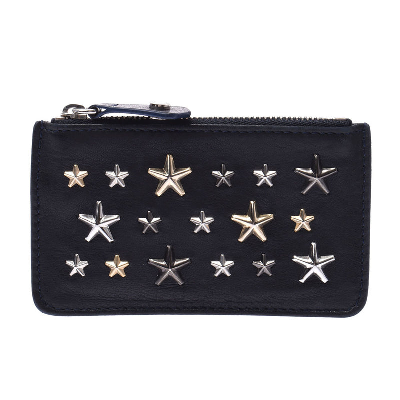 JIMMY CHOO Jimmy Keeling Osen Starstads, Navy: Navy Unsex Curf Coming Case B Rank used silver coin