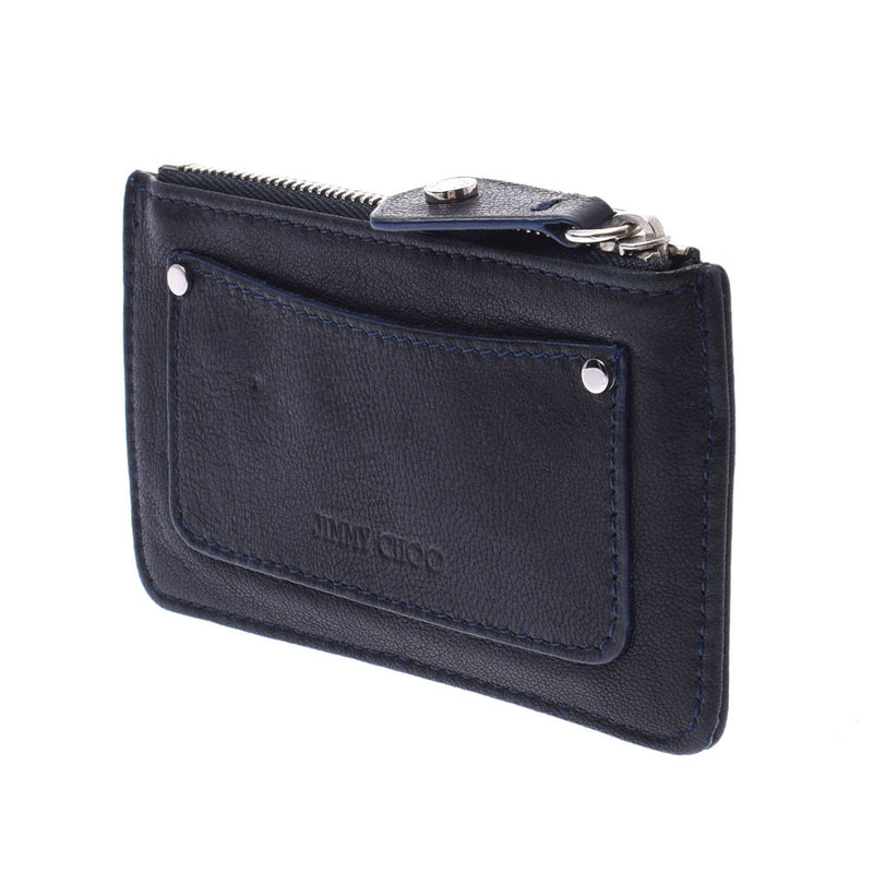 JIMMY CHOO Jimmy Keeling Osen Starstads, Navy: Navy Unsex Curf Coming Case B Rank used silver coin