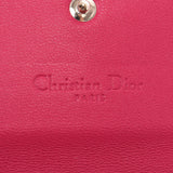 CHRISTIAN DIOR クリスチャンディオール カナージュ チェーンウォレット ピンク ゴールド金具 レディース ラムスキン 長財布 ABランク 中古 銀蔵