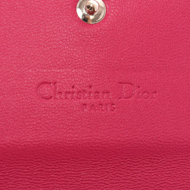 Christian Dior, Christian, Kanage, Kanage, canage, pink gold, pink gold, Ladies, wallet, length, purse, purse, AB, used, AB, used