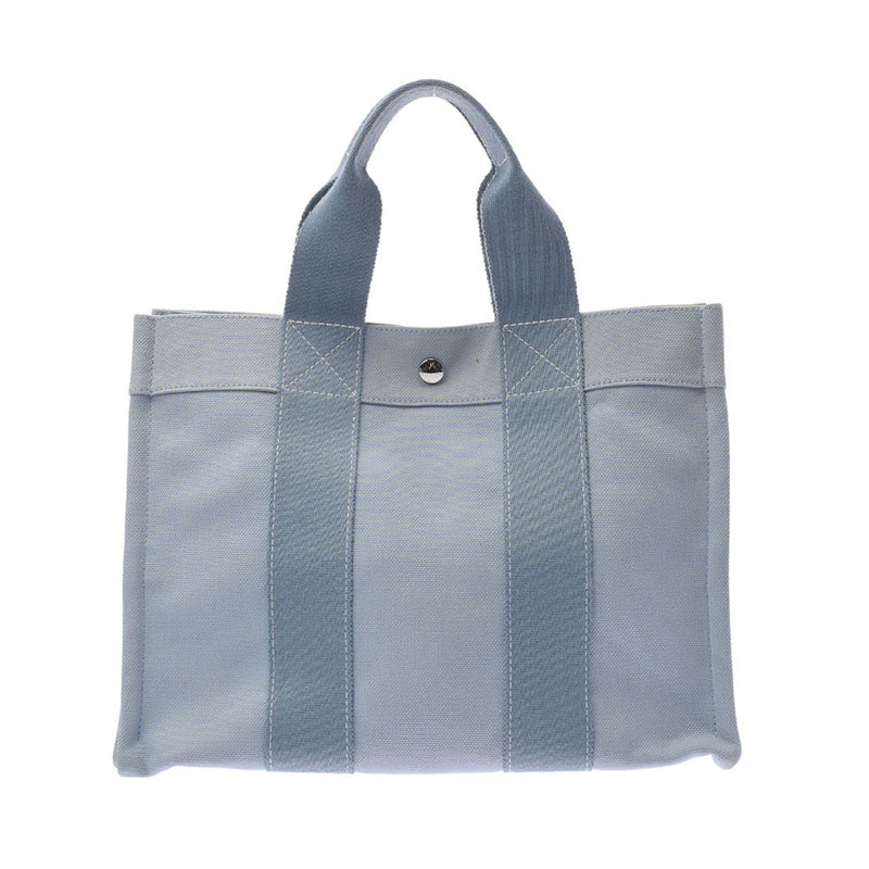 HERMES エルメス ボラボラPM 青 ユニセックス キャンバス ハンドバッグ Bランク 中古 銀蔵