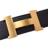 Hermes Hermes H Belt Large Size 85cm Black Gold Bracket X Engraved (around 2016) Men Voepson Belt B Rank Used Silgrin