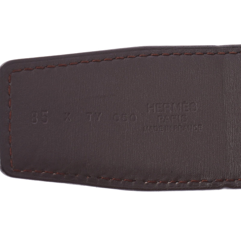 爱马仕Hermes H皮带大尺寸85cm黑色金支架X刻（2016年左右）男性Voepson Belt B排名使用过Silgrin