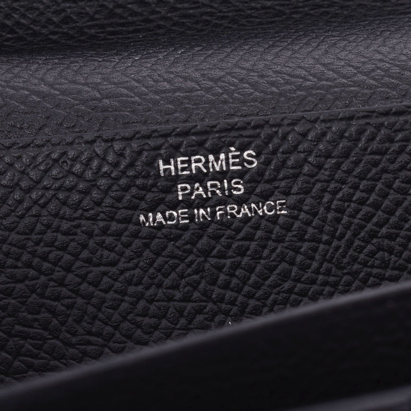 Hermes Baan Souffle black silver hardware T / w / Wallet