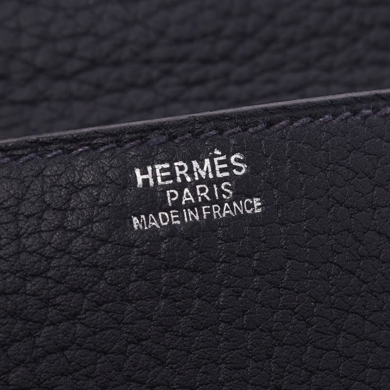 HERMES エルメス エトリビエール 書類カバン 黒/フォーブ シルバー金具 □H刻印(2004年頃) メンズ フィヨルド ビジネスバッグ ABランク 中古 銀蔵