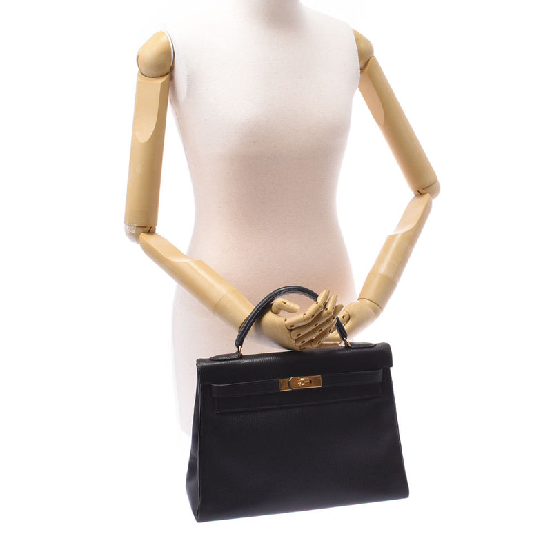 Hermes Kerry 2WAY bag 2WAY bag black gold hardware u u circa