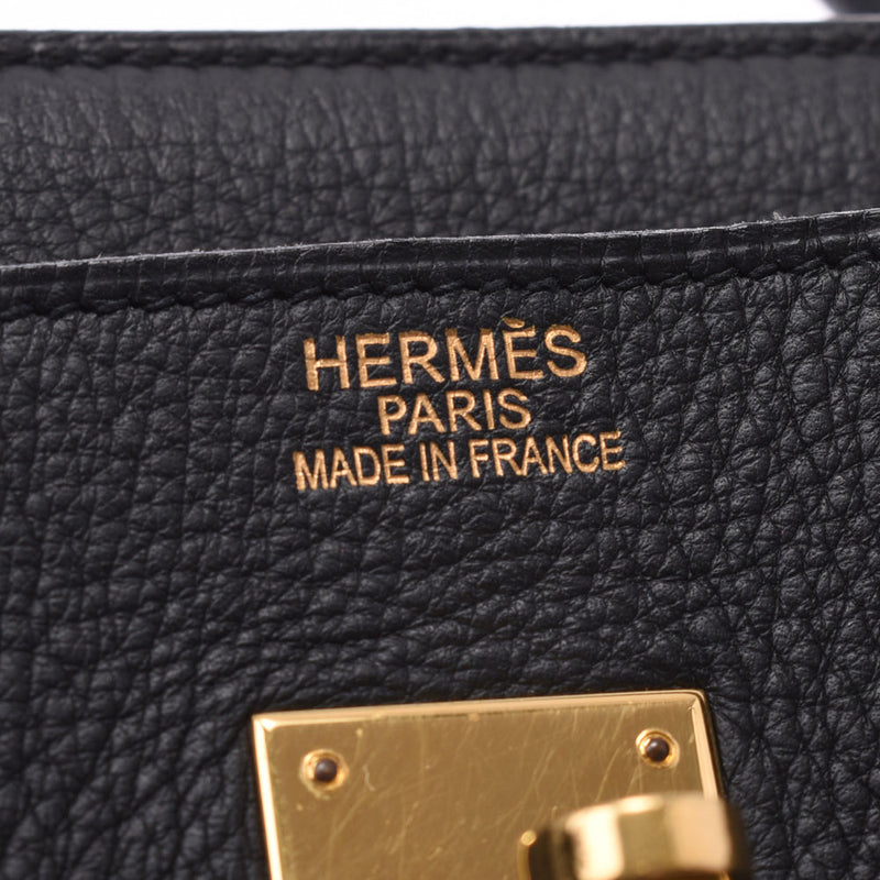 Hermes Hermes Burkin 40黑金支架□L手柄（2008年左右）UNISEX TRIO钢铁手提包AB排名使用SILGRIN