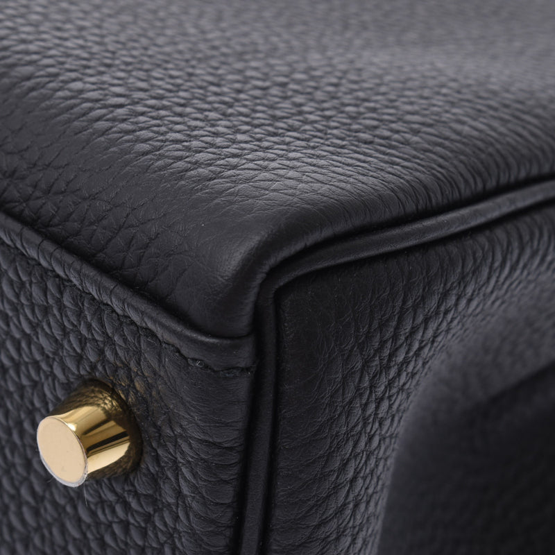Hermes Hermes Kelly 28 2way Bag Black Gold Bracket D Engraved (around 2019) Ladies Togo Handbag Unused Silgrin
