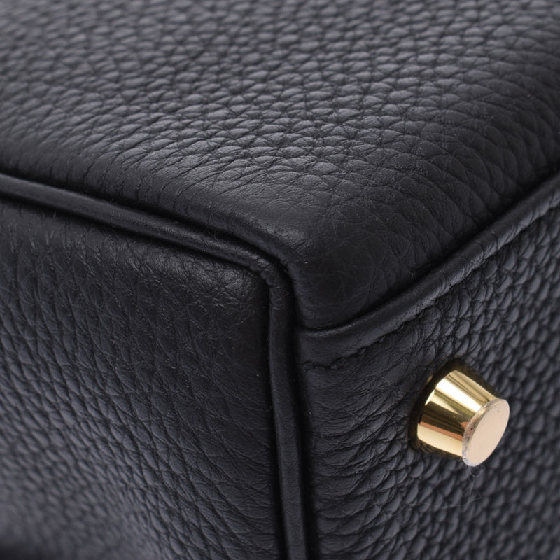Hermes Hermes Kelly 28 2way Bag Black Gold Bracket D Engraved (around 2019) Ladies Togo Handbag Unused Silgrin