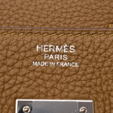 Hermes Hermes Burkin 30 Bronzo Dre Silver Football Y Engraved (around 2020) Women's Togo Handbag New Ginkgo