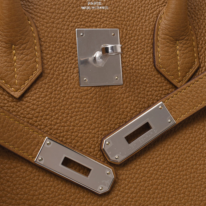 Hermes Birkin bag 30 Versace bronze dre / Blue plum Silver Bracelet