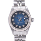 ROLEX Rolex: Date, Jast, 10P Diamond, Diamond, 79174G Ladies' SS/WG, Automatic Gradient, Blue gradation Character, A Rank, Rank, Silver,