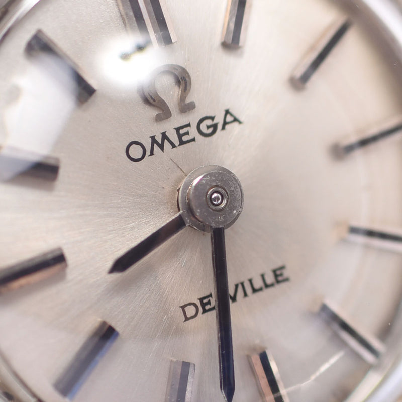 OMEGA オメガ デビル アンティーク 511.166 レディース SS/革 腕時計 手巻き シルバー文字盤 ABランク 中古 銀蔵