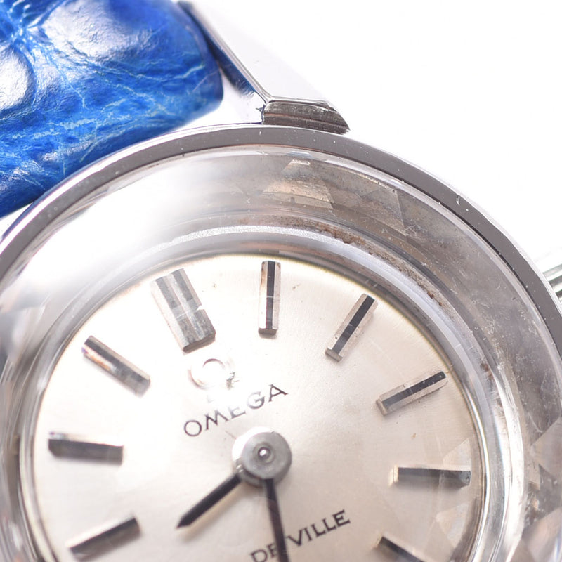 OMEGA Omega Devil Antique 511.166 Women's SS / Leather Watch Hand-rolled Silver Shaver AB Rank Used Silgrin