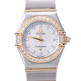 OMEGA Omega Constellation Bezel Diamond 12P Diamond 1267.75 Ladies YG/SS Watch Quartz Shell Dial A Rank Used Ginzo