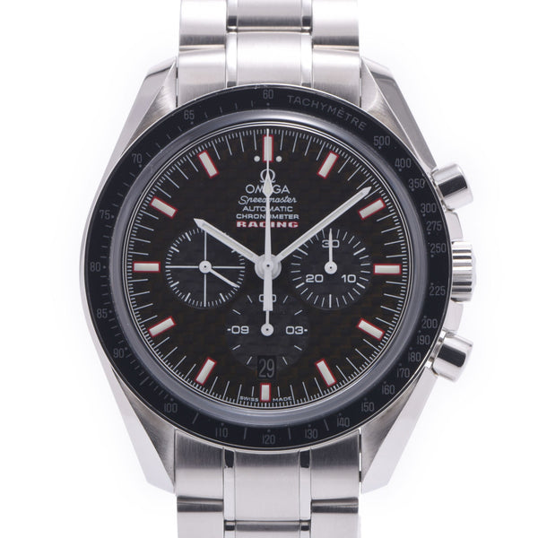 OMEGA Omega Speedmaster Racing carbon dial 3,552.59 Men's SS watch self-winding black Edition A rank used Ginzo