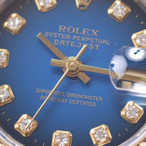 ROLEX Rolex Day Just 10P Diamond 69173G Women's YG / SS Watch Automatic Wound Blue Gradation Dial A Rank Used Sink