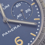 Officine Panerai Officine Panerinerenostulum Tritium PAM00006 Men's SS/Leather Watch Hand -wound Blue Dial A Rank used Ginzo