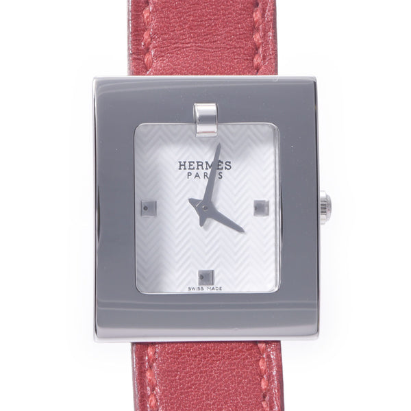 HERMES Hermes Belt Watch BE1.110 Ladies SS/Leather Watch Quartz White Dial A Rank Used Ginzo